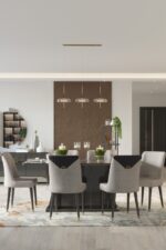 Modalife Bella 6 Sandalye 1 Sabit Masa Yemek Masası Takımı 6 Kişilik - Antrasit