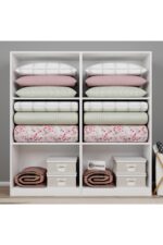 midoser Lucas 4 Kapaklı Yüklük Gardırop Seti 6 Raflı Elbise Dolabı 188 cm Beyaz - Görsel 2