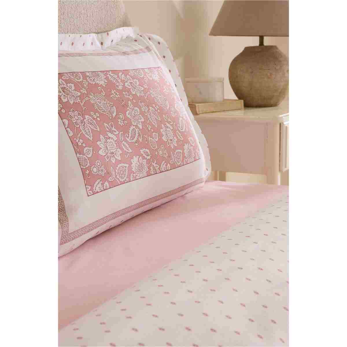 Karaca Home Celerina Pembe %100 Pamuk Çift Kişilik Fitted Nevresim Takımı - Görsel 8