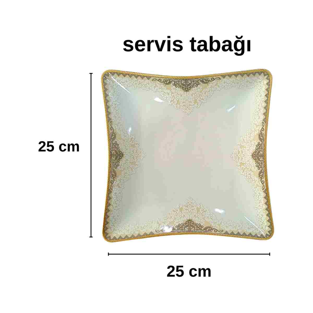 Pars 24 Parça 6 Kişilik Porselen Gold Detaylı Yemek Takımı - Görsel 2