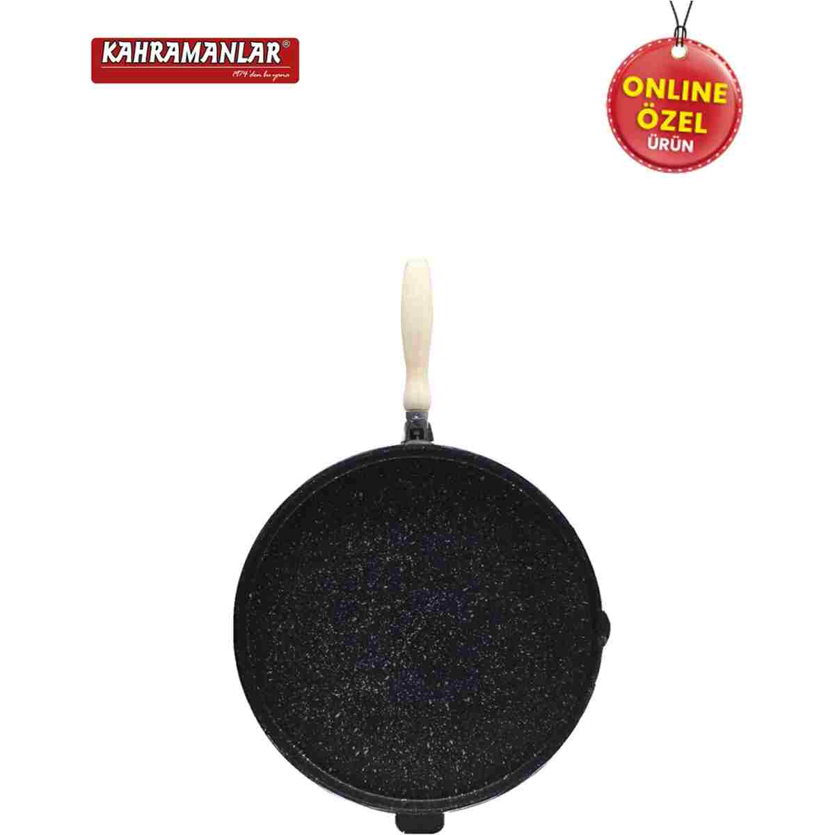 Kahramanlar 36 Cm Çok Amaçlı Çift Taraflı Döküm Tava - Görsel 3