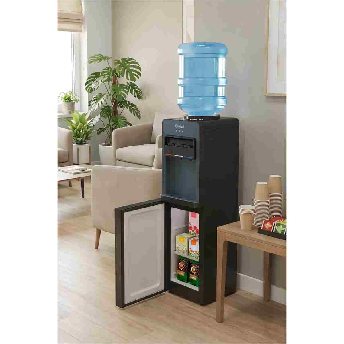 Kiwi KWP-8553 Su Sebili Siyah, 3 Musluklu (Sıcak-Soğuk-Ilık), Saklama Dolabı - Görsel 3