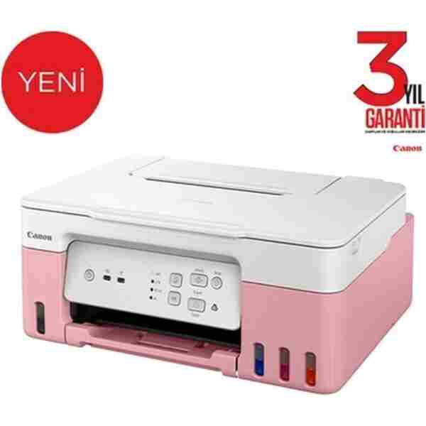 Canon G3430 Wi-Fi + Tarayıcı + Fotokopi Renkli Çok Fonksiyonlu Tanklı Pembe Mürekkep Püskürtmeli Yaz