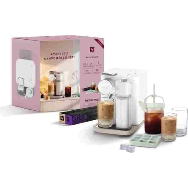 Nespresso F541 Gran Lattissima Beyaz Kahve Köşesi Seti