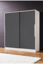 AEKA Ae-4001 Zambak Sürgülü Dolap Çok Raflı Çekmeceli Askılı Beyaz Kasalı (Beyaz-Beyaz Kapaklı) Gardırop - Görsel 8