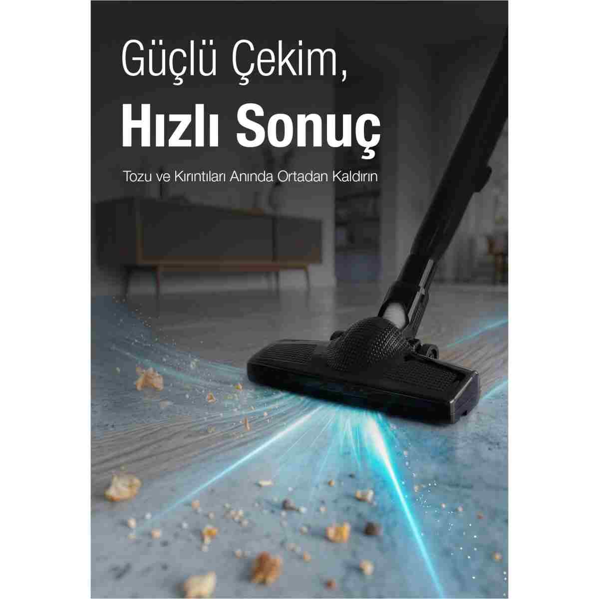 Fantom Speedy Pro DU 2100 Dikey Süpürge Siyah - Görsel 13