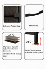 moniev 8 Çekmeceli Şifonyer Deri Çekmeceli Yatak Odası Düzenleyici Çekmeceli Çocuk Odası Organizer - Görsel 7