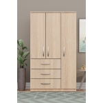 Metalia GM 302-S ECE LÜX 3 KAPI 3 ÇEKMECELİ SONOMO GARDIROP