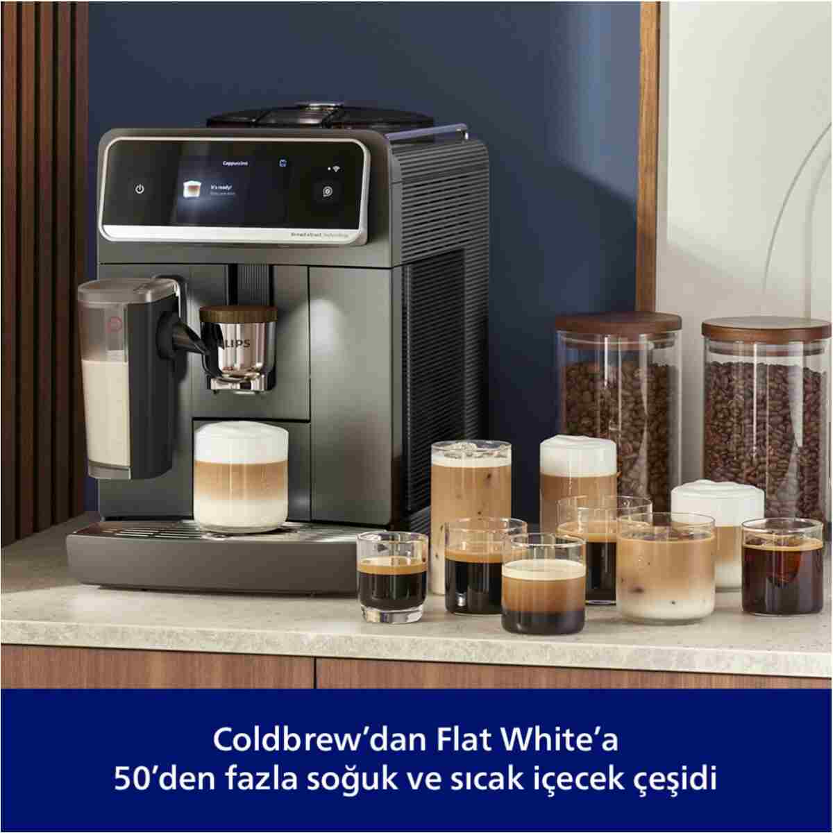 Philips 8000 Serisi LatteGo Pro Café Aromis Kahve Makinesi, Evde Kafe Kalitesi, 54 farklı içeçek, EP8757/92 - Görsel 11