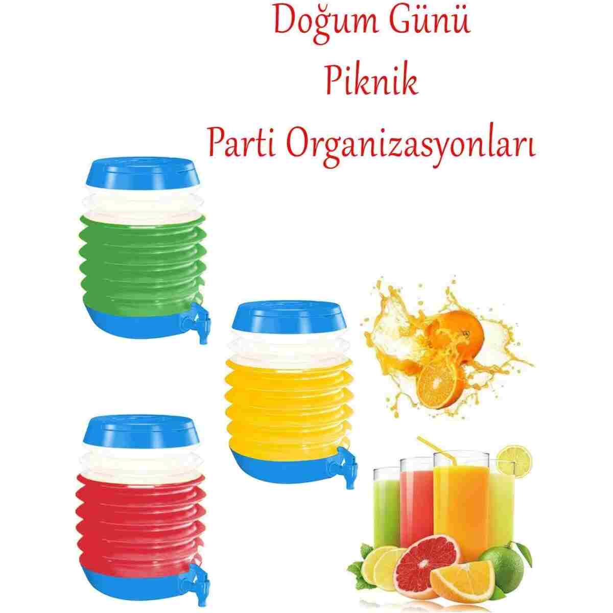 Badem10 Su Sebili Meşrubat Içecek Kabı Bidonu Musluklu Körüklü Damacana Akordiyonlu Katlanabilir 5.5 Litre - Görsel 12