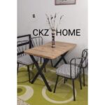 CKZ X AYAKLI MASA TAKIMI 4 DESTEKLİ AY SANDALYELİ
