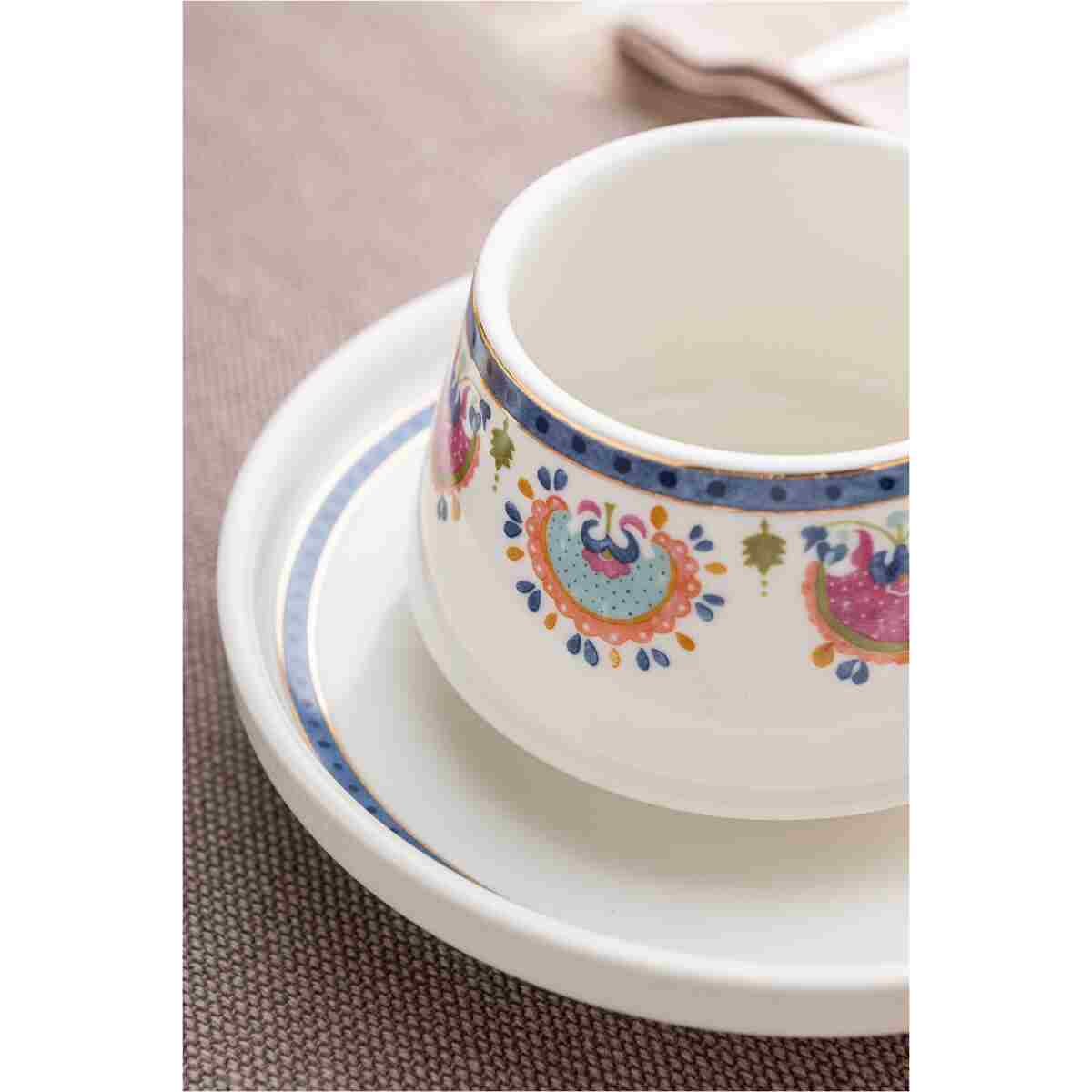 Emsan Ethnic Pink Porselen 32 Parça 6 Kişilik Kahvaltı / Servis Takımı - Görsel 11