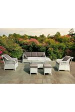 Tu Tienda PETRA 3+1+1+MASA+2PUF BAHÇE BALKON MOBİLYASI,GRİ RATTAN/VİZON KUMAŞ - Görsel 9