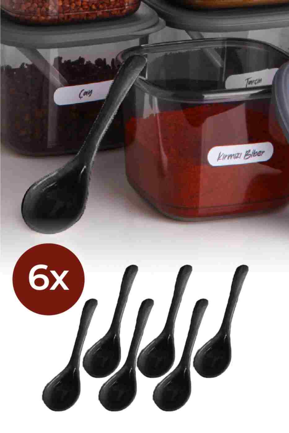 2d13f2adda30204bacdb65c880e954bf Vienev 6lı Baharat Kaşığı - Görsel 1