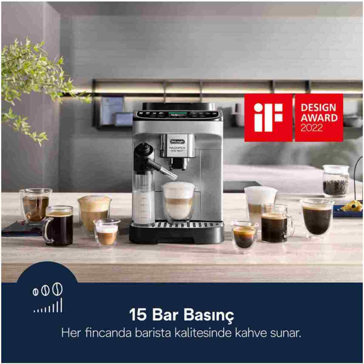 DELONGHİ Delonghi Magnifica Evo Next Ecam 310.80.Sb Otomatik Kahve Makinesi - Görsel 2