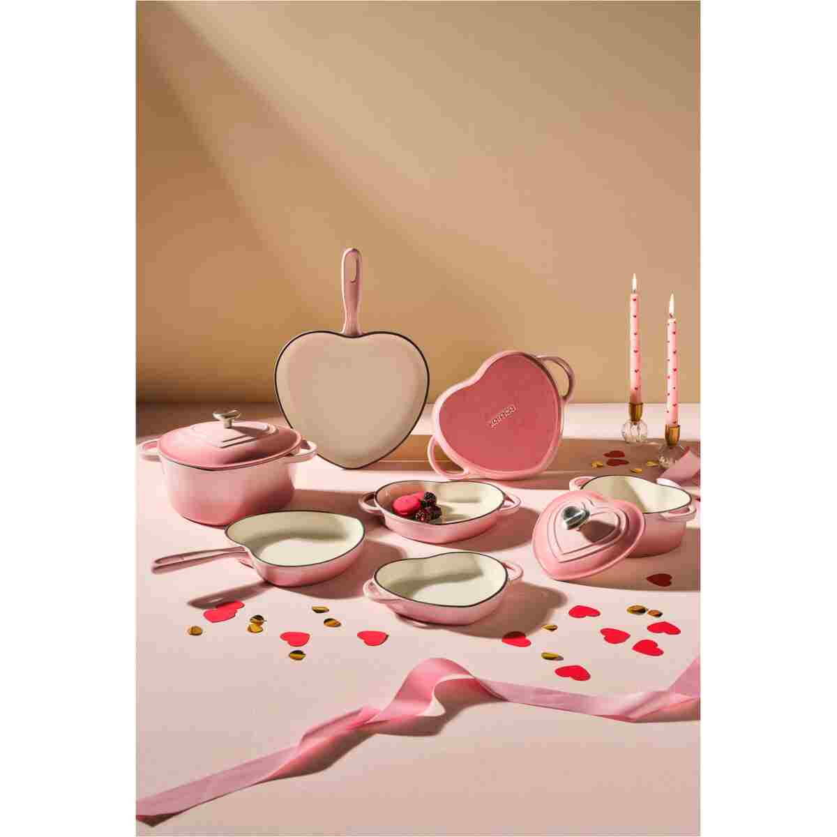 Karaca Love Demir Döküm Emayeli Tencere Pink 18 cm - Görsel 10