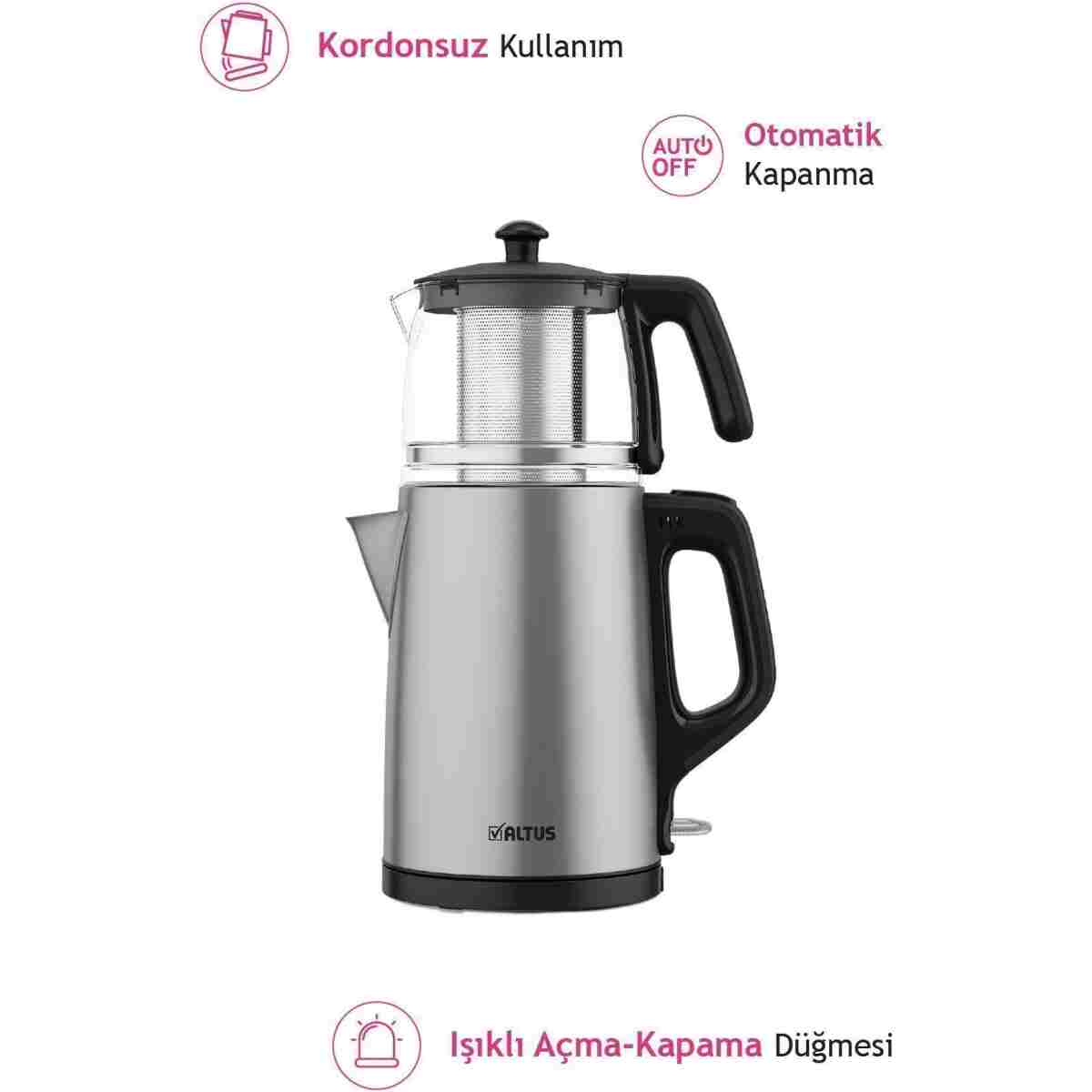 Altus Al 795 Ic Cam & Inox Çay Makinesi - Görsel 4