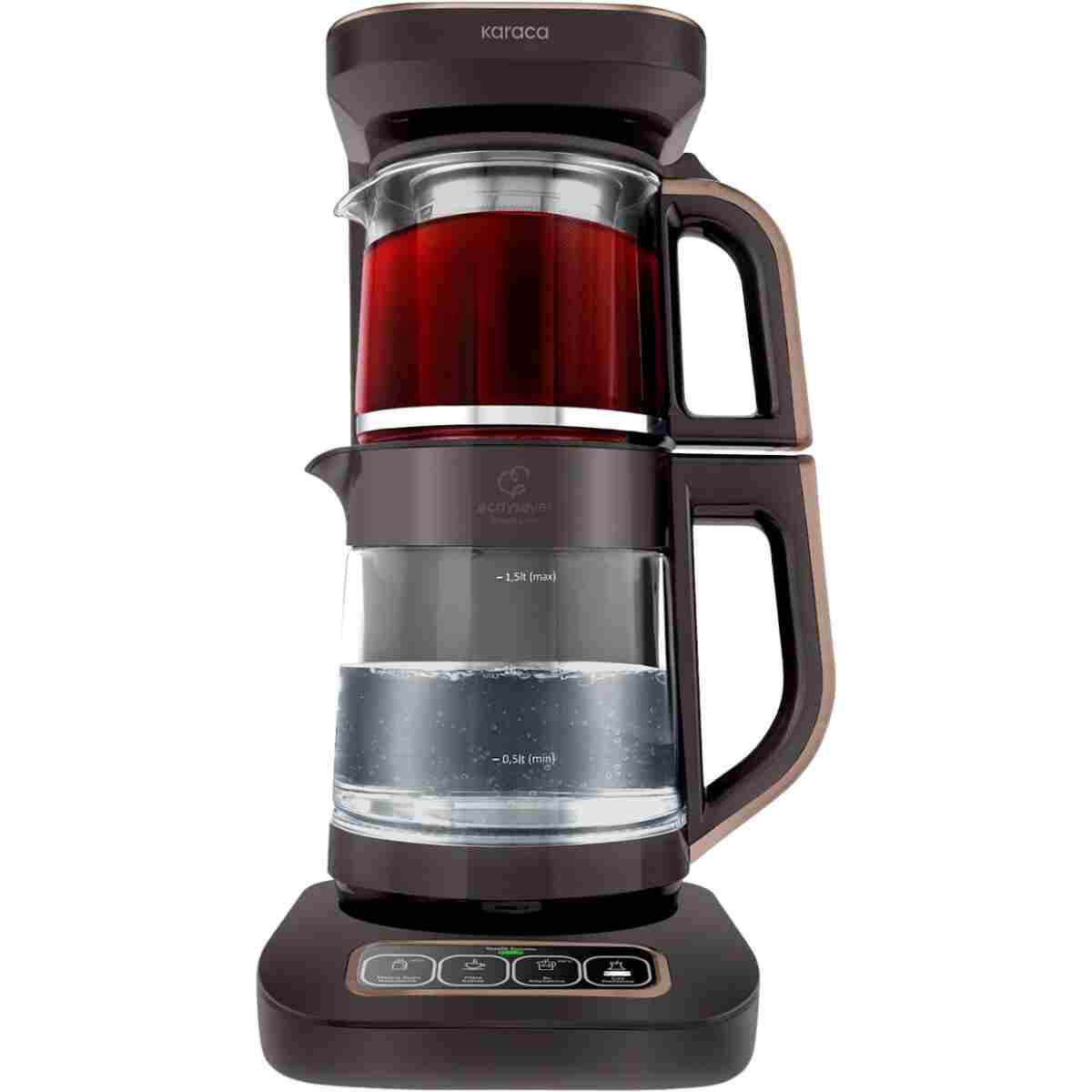 Karaca Çaysever Robotea Pro Connect 4 in 1 Konuşan Cam Çay Makinesi Rosegold - Görsel 9