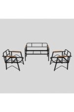 MB GARDEN FURNITURE Simetri Model, Balkon, Bahçe, Cafe, Metal Koltuk Takımı, Bahçe Takımı , Çay Seti, 2+1+1 süngerli - Görsel 4