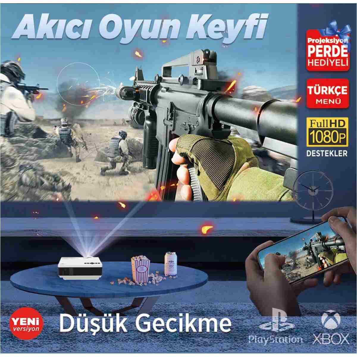 Vankyo Leisure 410 5g Wifi 1080p Destekli Lcd Led Projeksiyon Cihazı - 240 Inç Yansıtma - Dahili Hoparlör - Görsel 10
