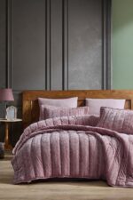 Elart Velvet Comfort Set Uyku Seti Çift Kişilik Kadife 6 parça (230x220cm) Gümüş - Görsel 3