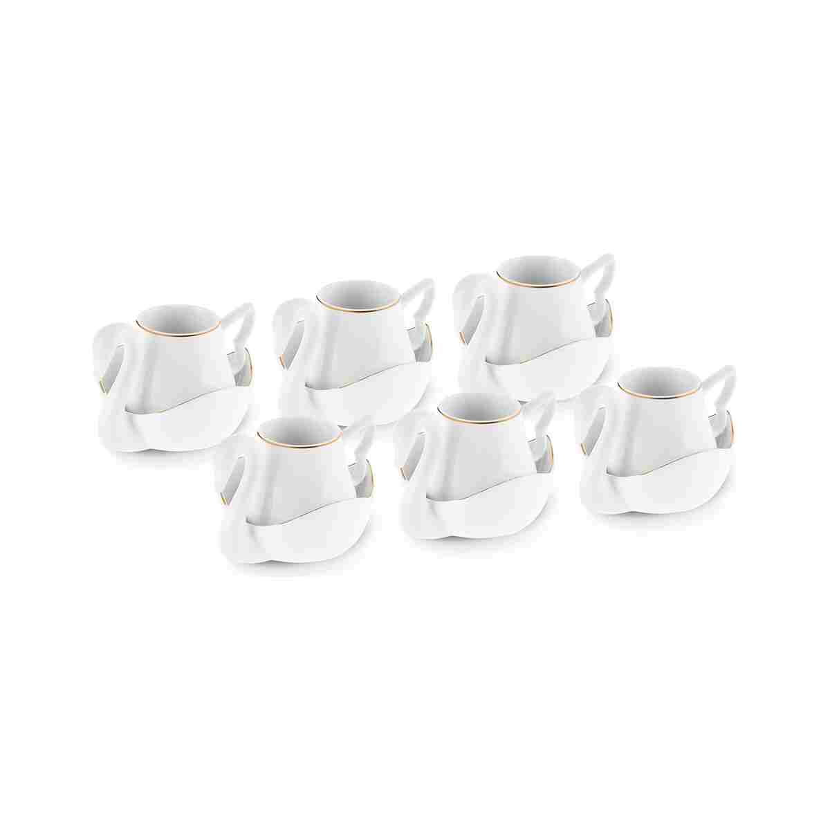 Karaca Swan 6 Kişilik Kahve Fincan Takımı 90 ml - Görsel 11