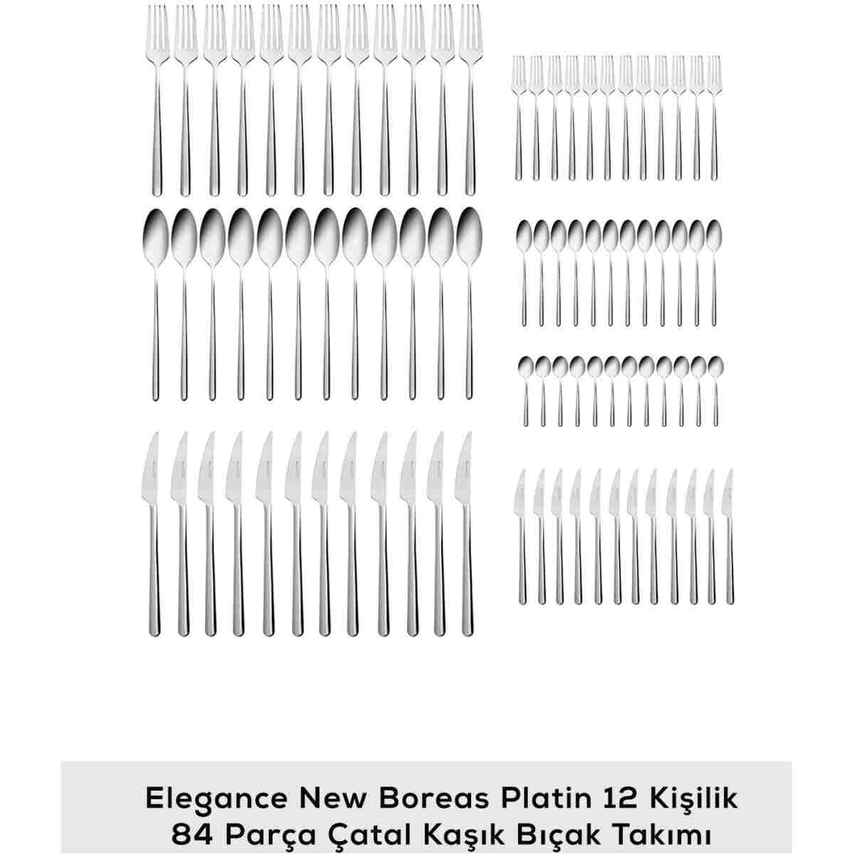 Karaca Boreas 12 Kişilik 84 Parça Çatal Kaşık Bıçak Takımı - Görsel 13