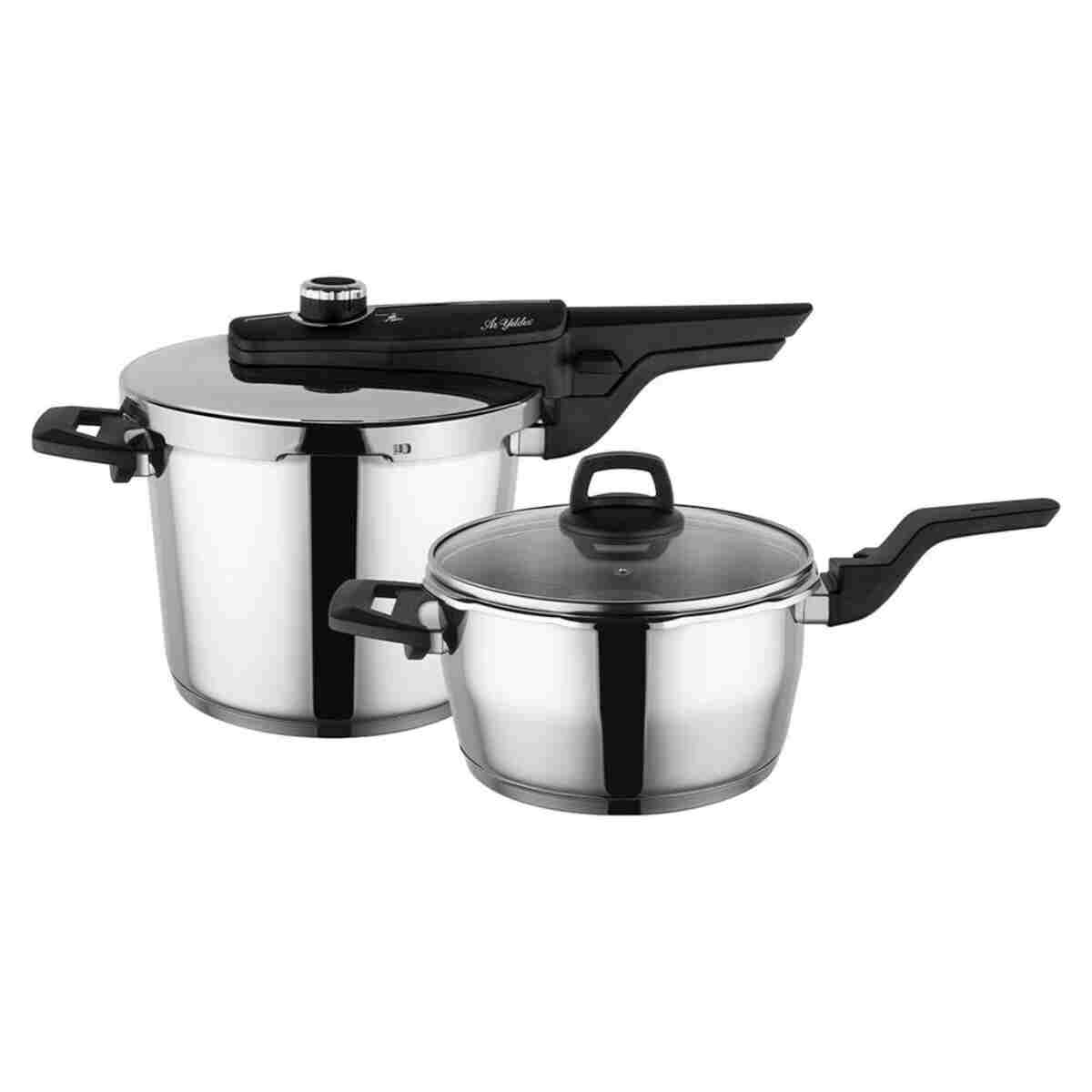 Aryıldız Easy Quick Kanka Çelik Düdüklü Tencere Seti - 4+6 Litre - Görsel 6
