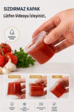 Ezupack 50 Adet Sızdırmaz 120 ml Mini Saklama Kabı Sosluk Buzluk Kabı, Et Suyu, Kemik Suyu, Sos Kabı Mutfak - Görsel 6