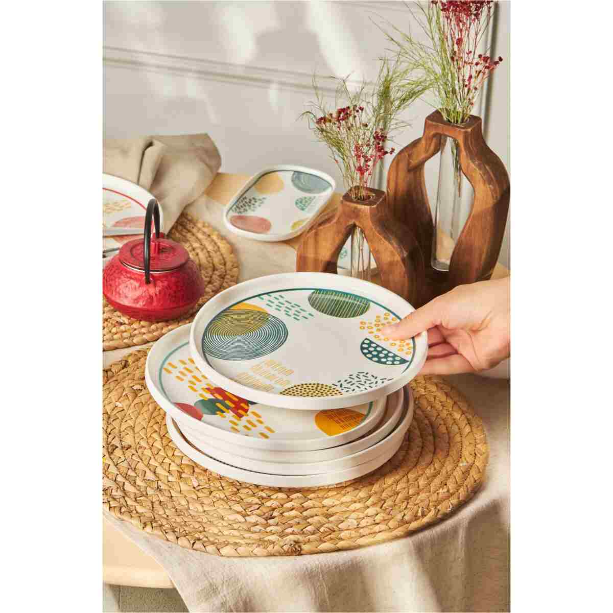 Emsan Color Mix Porselen 32 Parça 6 Kişilik Kahvaltı / Servis Takımı - Görsel 3