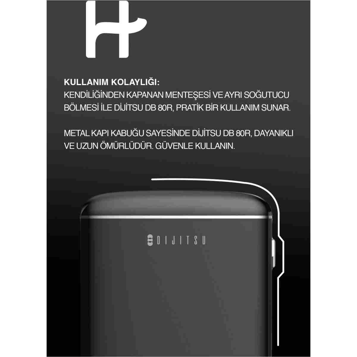 Dijitsu Db80rbl Retro Siyah Mini Buzdolabı - Görsel 5