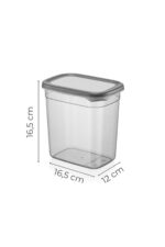 Vienev Beyaz Serigrafi Etiketli 12li Set Peggy Şeffaf Kapaklı Uzun Dikdörtgen Saklama Kabı 2 Litre - Görsel 7