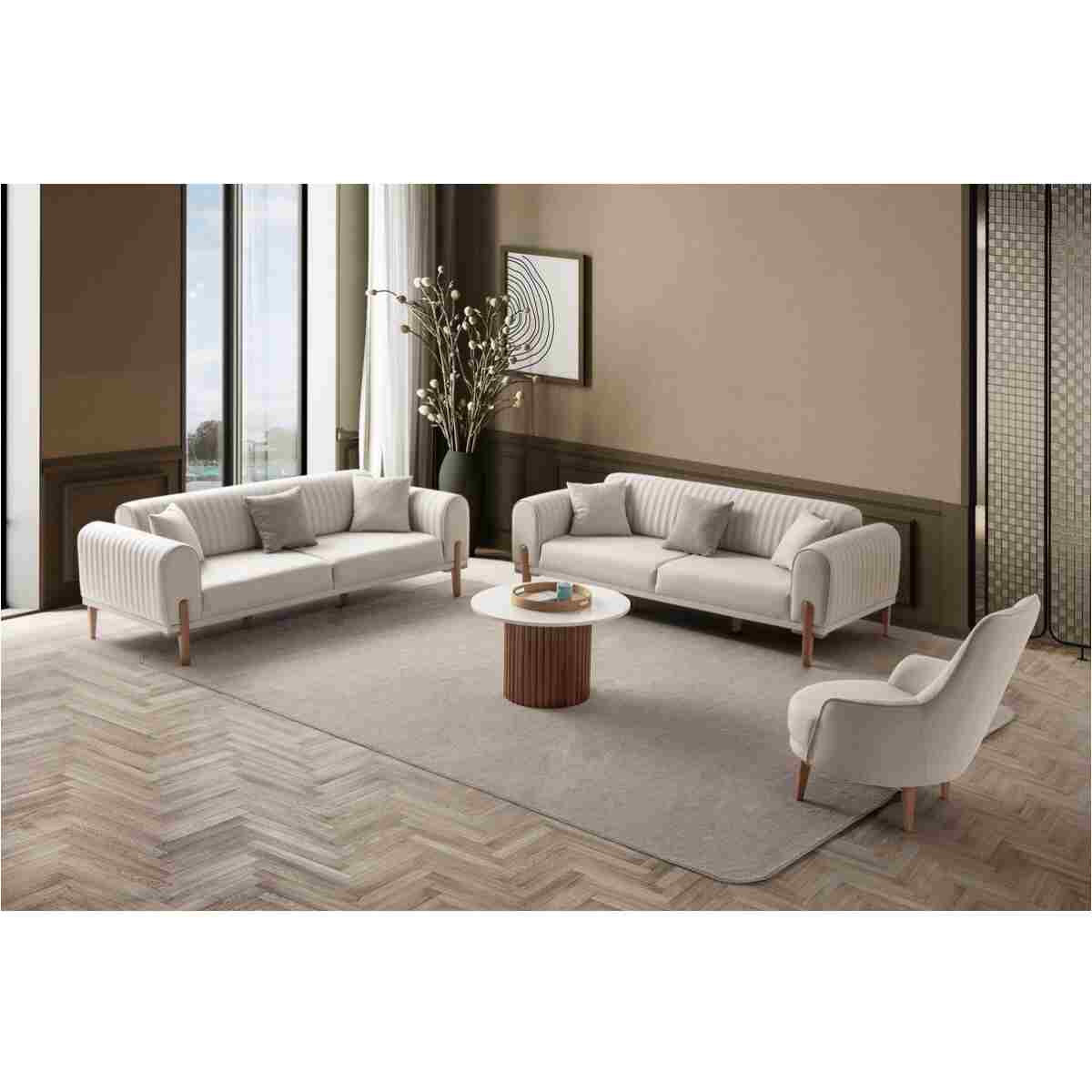 EDSY HOME Galata 3+3+1+1 Koltuk Takımı Sütlü Kahve - Görsel 10