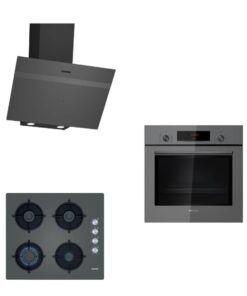 Siemens Gri Ankastre Set (HB012FBH1T-EO6C9PO00(EO6C8PP30O)-LC64KPJ70T)