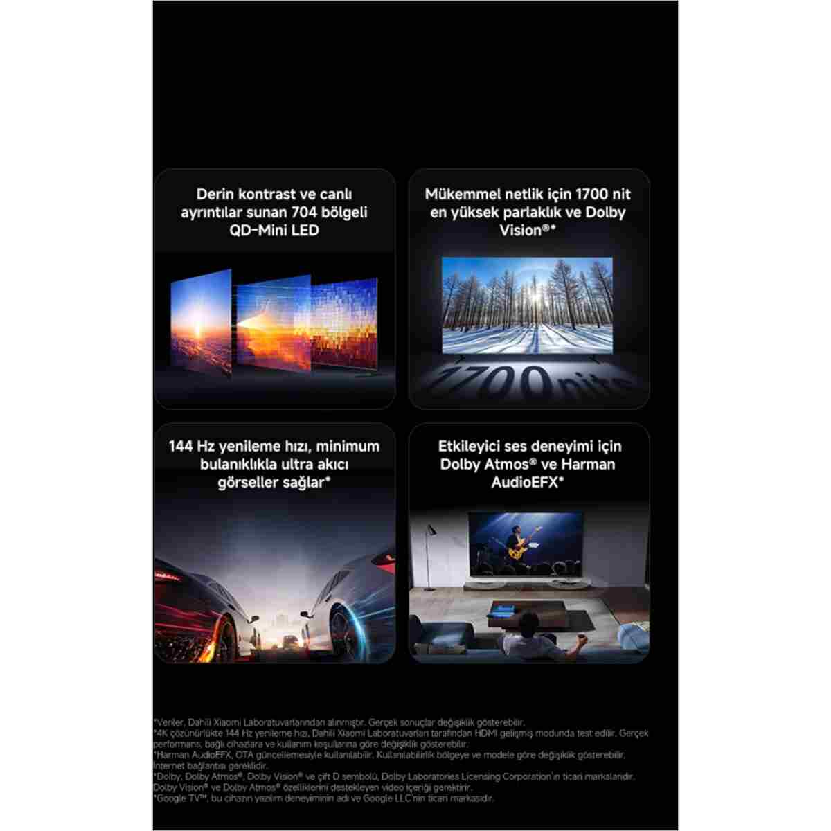 Xiaomi TV S Pro Mini LED 75 2026 – 75" 190 4K Ultra HD Mini LED 144 Hz Uydu Alıcılı Google Smart TV - Görsel 4