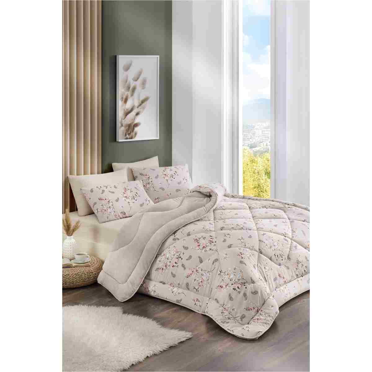 MARLA HOME Çift Kişilik Welsoft Yorgan Uyku Seti | Lastikli Çarşaflı | Bahar - Görsel 6