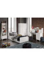 KZNMOB HOME Akasya Modern Genç Odası Takımı Beyaz - 4 Parçalı Ve Tamamı 1. Kalite Mdf - Görsel 9