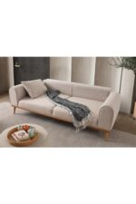 EDSY HOME Rebull 3'lü Koltuk Sütlü Kahve - Görsel 5