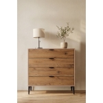 SARMOBİ Arden 4 Çekmeceli Şifonyer Y:88 G:90 D:40 / Atlas Çam