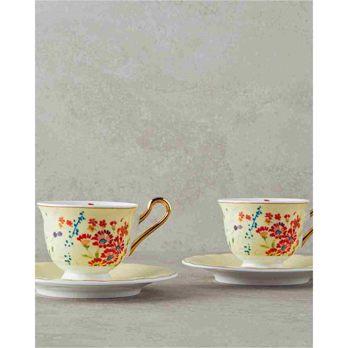 English Home Miranda New Bone China 4 Parça 2 Kişilik Kahve Fincan Takımı Lacivert - Görsel 5