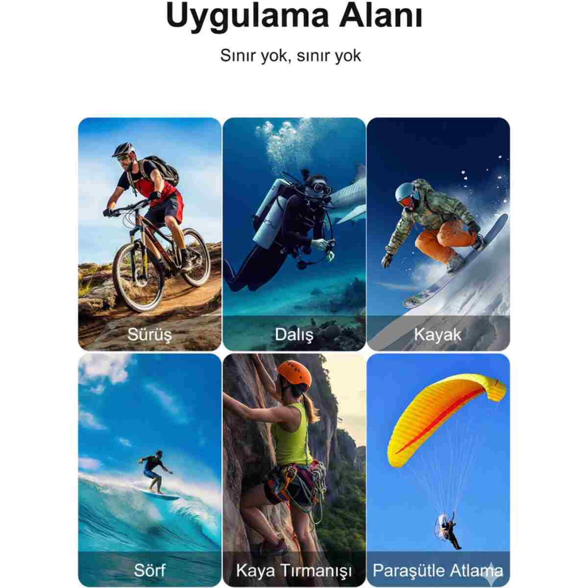 TARÇIN 4K Ultra HD WiFi Aksiyon Kamera | 20MP | 20 Parça Aksesuar | 170° Geniş Açı | Su Geçirmez Kılıf - Görsel 11