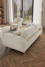 EDSY HOME Regnum Koltuk Takımı 3+3+1+1 Krem Renk - Görsel 4