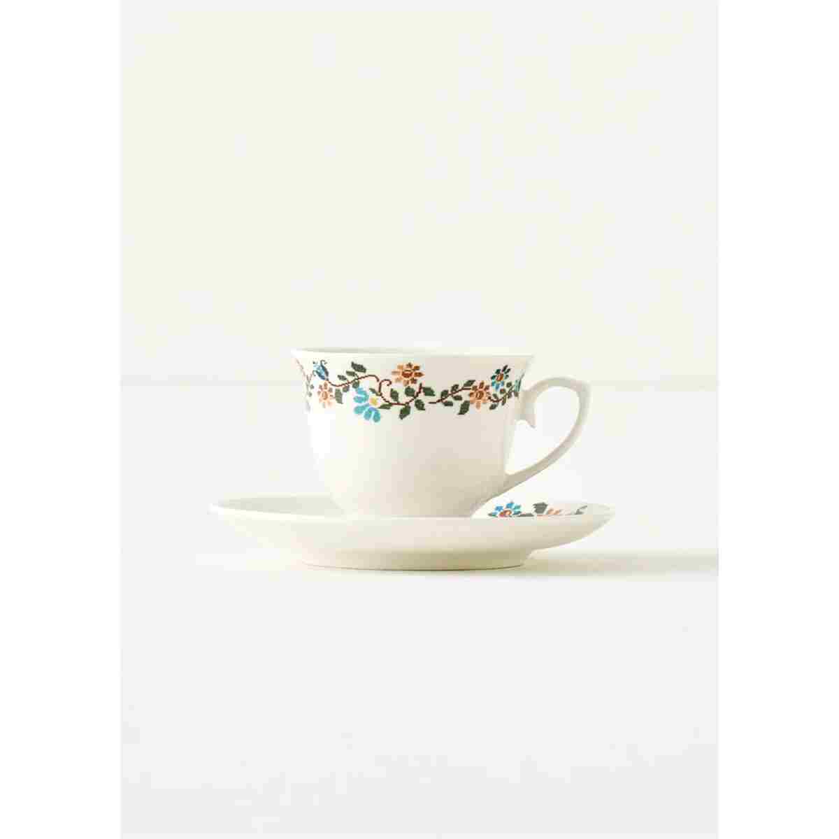 Bella Maison Vintage Porselen 6'lı Kahve Fincanı Takımı Mavi (90 cc) - Görsel 3