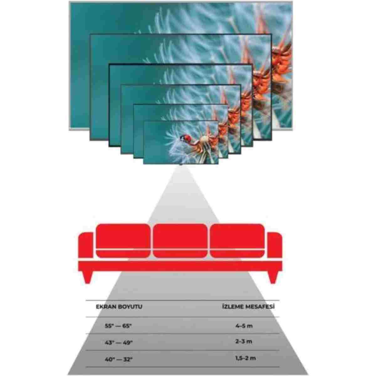 Axen AX50QFPRL-A14S 50" 126 Ekran Uydu Alıcılı Full HD Android Smart QLED TV - Siyah - Görsel 12