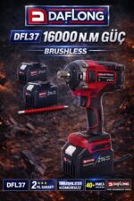 DAFLONG 21V PROFESYONEL 15 PİLLİ KÖMÜRSÜZ 1/2 1600NM TORKLU SOMUN SIKMA MAKİNASI -DFL-37E - Görsel 2