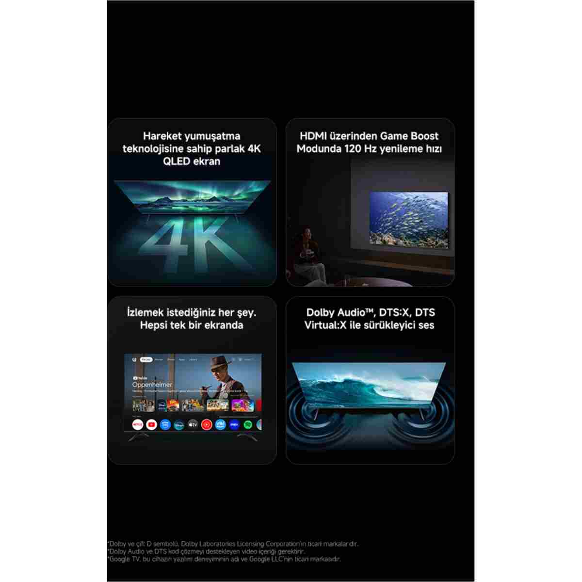 Xiaomi TV A Pro 65 2026 - 65" 165 4K Ultra HD QLED Google Smart 120Hz Game Boost Uydu Alıcılı TV - Görsel 5