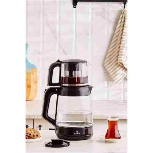 Karaca Glass Tea Xl 2 In 1 Cam Su Isıtıcı & Çay Makinesi Antrasit