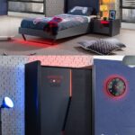 Setay Gamer Ledli Genç Odası - 2 Kapaklı Dolap, Karyola, Komodin