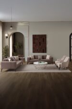 EDSY HOME Regnar 3+3+1+1 Koltuk Takımı Kahverengi - Sütlü Kahve - Görsel 3