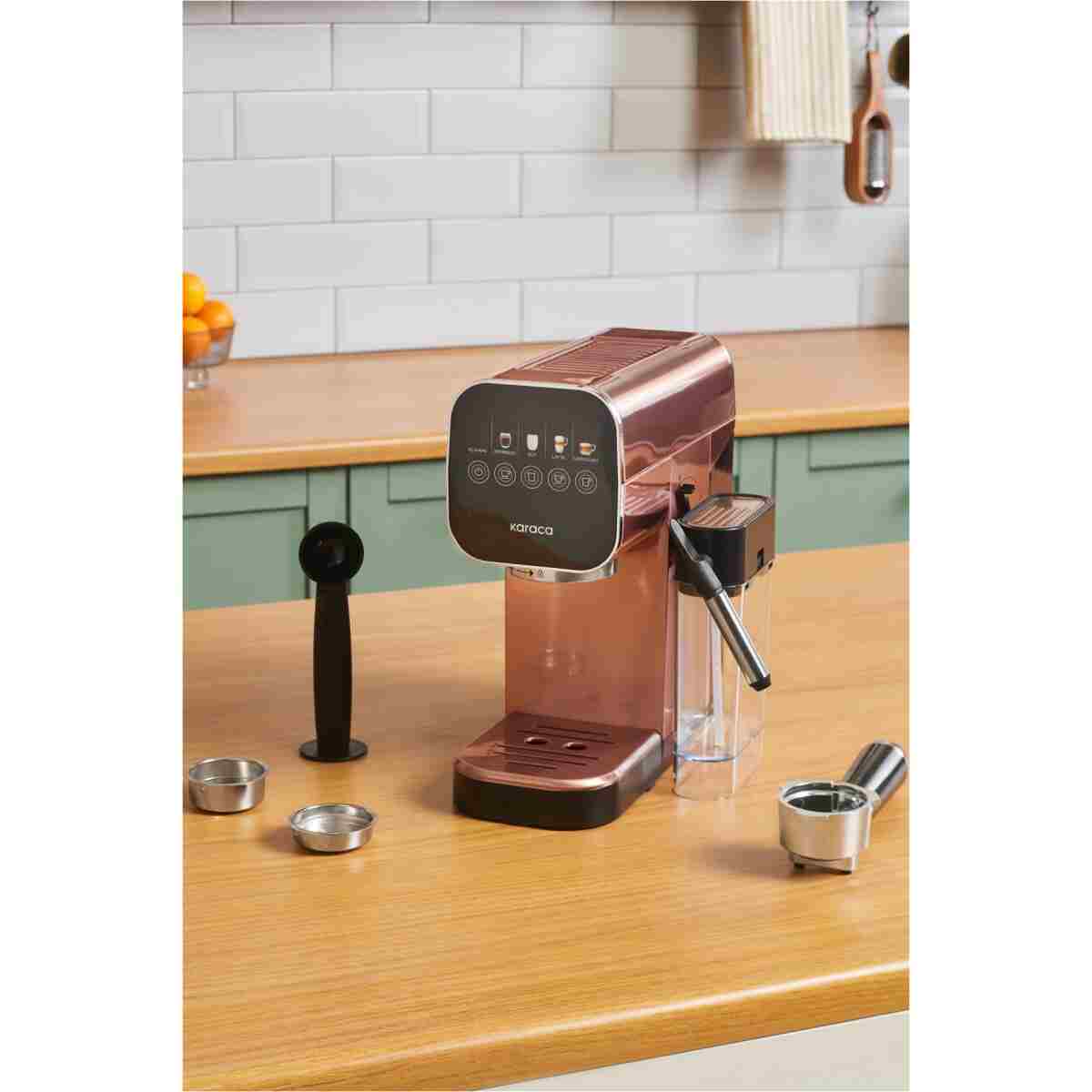 Karaca Mycaffee Barista S20 Entegre Süt Hazneli Otomatik Espresso ve Latte Makinesi Copper - Görsel 16